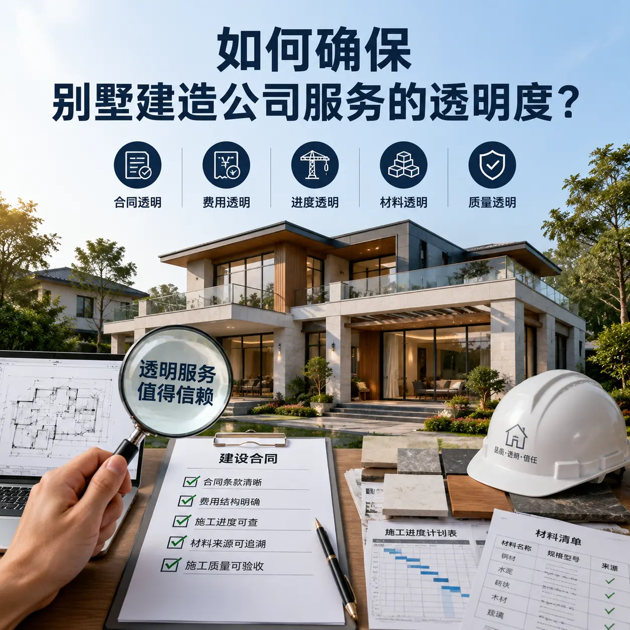 在 水城 如何确保别墅建造公司服务的透明度？