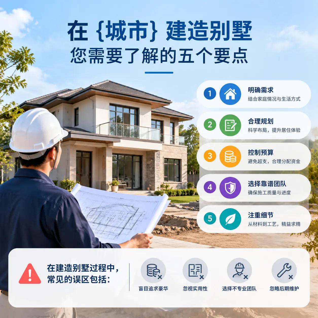 在 水城 建造别墅，您需要了解的五个要点